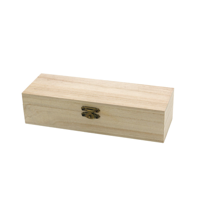 kopen 13in Single Solid Wine Bottle Doos Geschenken Houten wijndozen met hinged deksel online manufacture