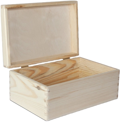 kopen Witte decoratie Grote houten doos 20cm x 30cm opslag souvenir Houten doos Plain online manufacture