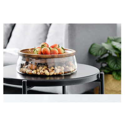kopen 0.5L - 1L Houten voedselcontainer Reis Modern glazen snoeppot online manufacture