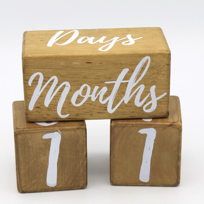 acheter Blocs de pierre angulaire en bois poli de 64 mm Bloc de calendrier en bois online manufacture