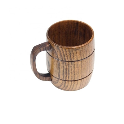 kopen Grote houten beker met handgemaakte koffiebierbeker met handvat online manufacture
