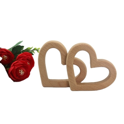 Buy heart- shaped Wooden baby Teether Natural Grasping Toy online manufacture