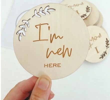 kopen Gepersonaliseerde pasgeborenen Milestone maand kaarten cadeau Hallo World Milestone Disc online manufacture