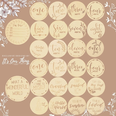 kopen Custom Baby Milestone Cards 12 Pieces Baby Milestone Cards Houten Herdenkingskaart online manufacture