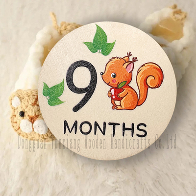 Buy Wooden Baby Monthly Milestone Cards Animal Milestone Cards Wooden Announcement Signs Welcome Newborn online manufacture