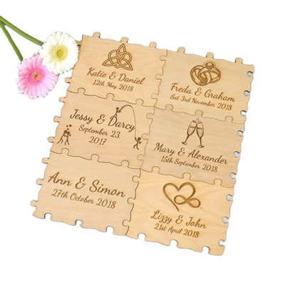 kopen Gepersonaliseerd Houten Bruiloft Puzzel Puzzelstuk Gastenboek Gepersonaliseerd Gastenboek online manufacture