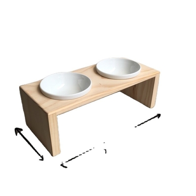 kopen Elegant houten stand voor katten en kleine honden Eetkamer Tafel kom stand voedingsstand - massief hout online manufacture
