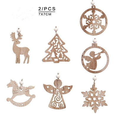 comprare Vendita calda Ornamenti di Natale in legno fai da te Legno piccolo pendente per la decorazione di Natale online manufacture