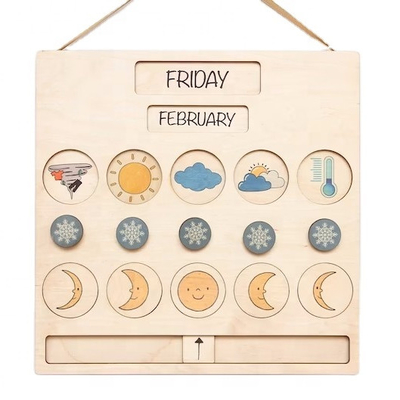 kopen Weer Houten kalender Waldorf leren Homeschooling Dag kalender grafiek online manufacture
