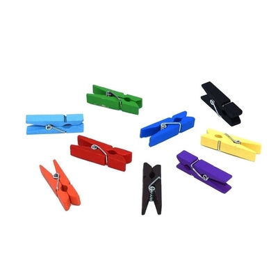 Mua chất lượng cao màu sắc bền gỗ Clothespins cho hình ảnh clip đồ ăn nhẹ túi niêm phong treo giày trang trí cây Giáng sinh online manufacture