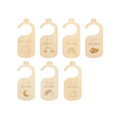 Mua 7pcs Trẻ sơ sinh tự nhiên Quần áo gỗ phân chia cho tổ chức tủ quần áo, quà tắm cho em bé online manufacture
