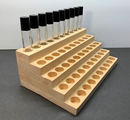 Beli Bottle Display Kayu Kayu Pemegang Minyak Esensial Roll On Multi Level Display Kayu untuk botol online manufacture