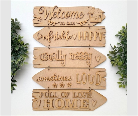 kopen Blank Craft Kit Laser gesneden Houten MDF Directie Schild Tema Kamer Schild Caravan Schild online manufacture