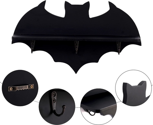 comprare Mensola per pipistrelli in legno gotico personalizzato Mensola per bara di cristallo Mensola per bara spaventosa Mensole galleggianti online manufacture