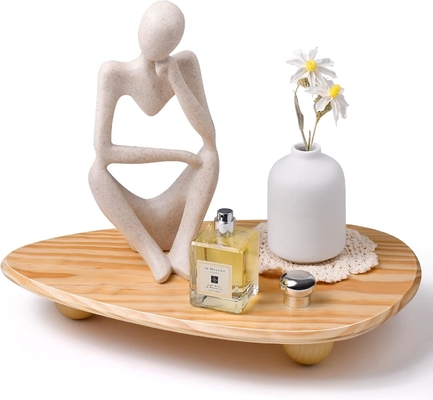 comprar bandeja de madeira com grãos únicos, bandeja decorativa para balcão de banheiro, decoração doméstica, armazenamento de cômodo Fabricação em linha