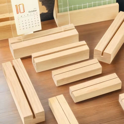 Buy Assorted Wooden Calendar Base Photo Base Trading Card Stand Wooden Menu Card Holder Wooden Base online manufacture