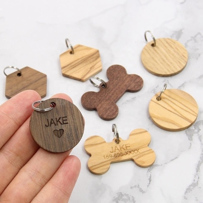 Mua Natural Wooden Keychain Blank Không hoàn thành gỗ vòng cho Lase khắc, Christmas Crafts online manufacture