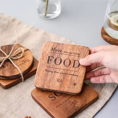 kopen Acacia Houten Achtergrond - Creatief Nordic Style tafelgerei Duurzame Houten Warmteisolatie Mat online manufacture