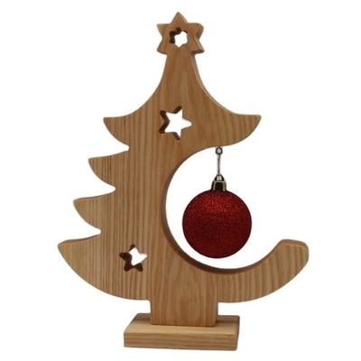 comprare Albero di Natale in legno Decorazione di Natale Decorazione in legno Decorazione a sfera Decorazione da tavolo fabbricazione online