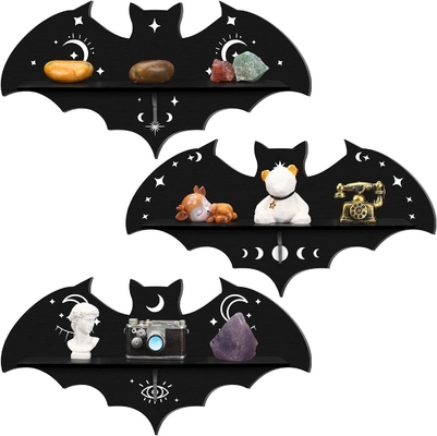 Beli Perlengkapan Gothic yang Disesuaikan Rak Kandang Kristal Rak Peti Rak-Spooky Perlengkapan Terapung Goth Dekorasi Pemegang-kayu Dekorasi Gothic untuk Rumah online manufacture