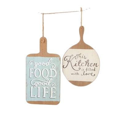 kopen Afgerond vierkant Herstel oude manieren Houten ambachten Muurversiering Hanger online manufacture