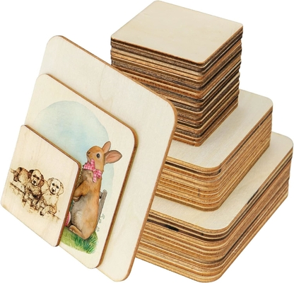 comprare Quadrati di legno sottili e non finiti per la combustione del legno Pittura, colorazione, incisione a laser Progetti per l'artigianato del legno online manufacture