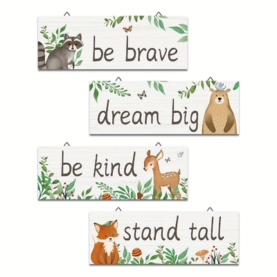 Mua Woodland Animal Plaque trang trí treo gỗ plaque nhãn gỗ phòng tường nhà hàng nhà hàng quán bar cửa cà phê online manufacture