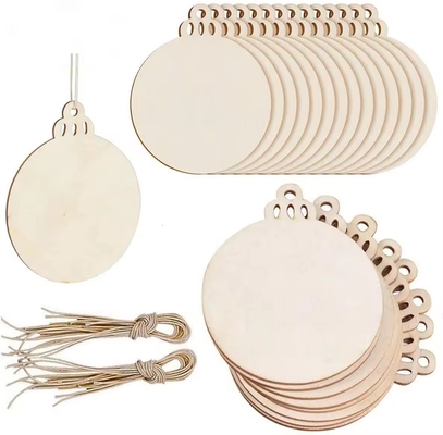 Mua Dải gỗ tự nhiên, đồ trang trí Giáng sinh bằng gỗ DIY Không hoàn thành Vòng tròn gỗ đục sẵn cho đồ trang trí treo Giáng sinh online manufacture