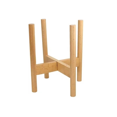 kopen Verstelbare moderne houten bloemenstand voor thuis en tuin Grote aangepaste plantenpot Display Stand Outdoor Design online manufacture