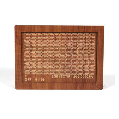 Buy Wooden Piggy Bank for Kids Adult, Reusable Money Box with Counting Target and Numbers to Check for Boys Girls online manufacture