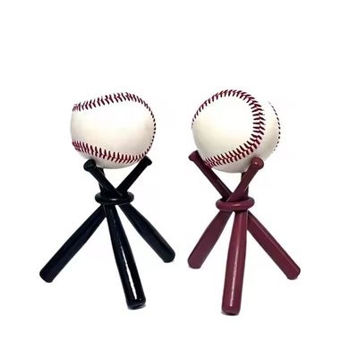 comprare Artigianato in legno diretto da fabbrica - Mini bat del baseball colorato con display stand e palla bat del baseball decorativo e scaffalature fabbricazione online