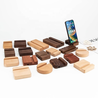 kopen Natuurlijke bamboe Desktop Tablet Houten mobiele telefoon stand Houten kaart kalender houder Custom assortiment houder online manufacture
