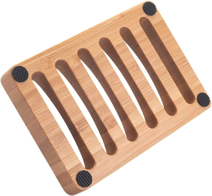 kopen Eco-vriendelijke natuurlijke houten zeepopslagrek Bamboe houten zeep schotel houder voor badkamer online manufacture