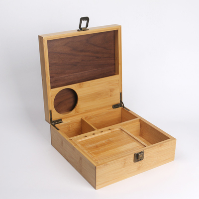 kopen Handgemaakte houten sieradendoos 100% bamboe opslagdoos Houten horloge doos online manufacture