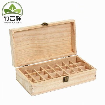 kopen 32 Holes Recyclebare aromatherapie olie opslagdoos Pine Hout Laser Engrave Gift Packaging Box online manufacture