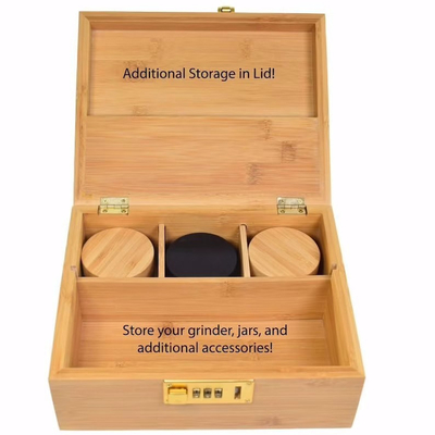 kopen 8.9in stash doos kruiden doos 100% bamboe opslagdoos rollende dienblad vergrendelbaar online manufacture