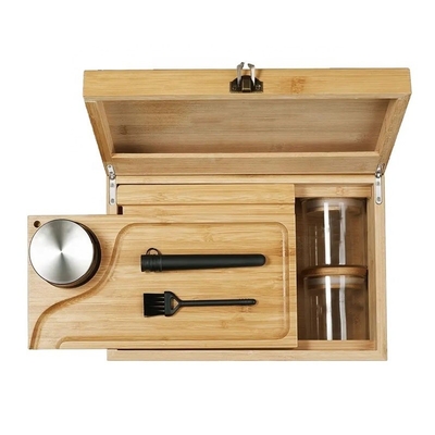 kopen Combinatie slot 10.3in Houten sigaren doos Glas potten Bamboe doos met slot online manufacture