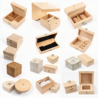 kopen Massive bamboe houten doos verpakking helder gelakt cadeau aangepast juwelen verpakking online manufacture