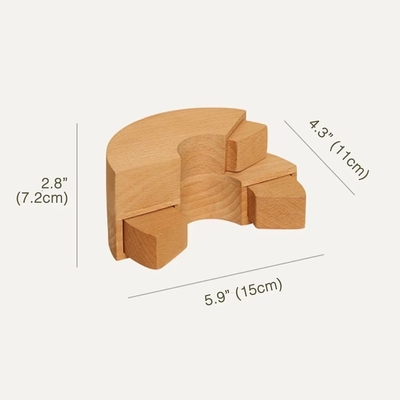 kopen Gepersonaliseerde juwelen doos Draaiende juwelen organisator Houten oorbellen houder Unieke ronde juwelen koffer cadeau voor haar annersay online manufacture