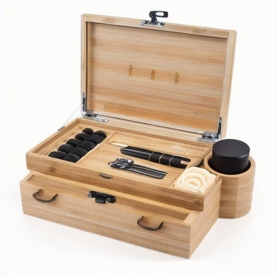 comprar Caixa de armazenamento decorativa de madeira natural / bambu personalizada Caixa de lembranças de madeira online manufacture