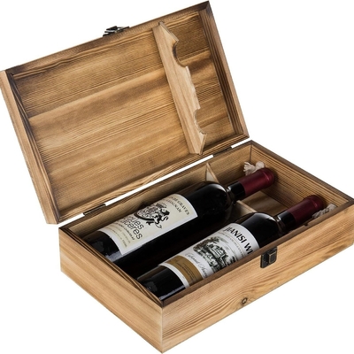 kopen Home Decoratieve Whisky Gift Box Hout Dubbele fles Wijndoos online manufacture