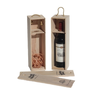 kopen Een enkele fles Craft wijnfles doos Houten rode wijn doos online manufacture