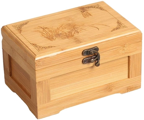 Buy Independent Locker Double Stash Box Bamboo Jewelry Storage Box With Tray ODM online manufacture