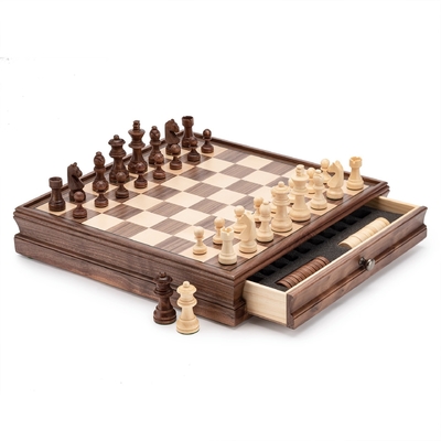 Beli Walnut Chess Checkers Suit Drawer/High-Grade Solid Wood Chess Box/Chess Kayu online manufacture