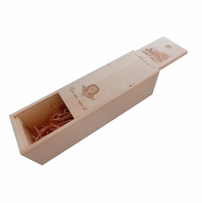 Buy Pine Wood Recyclable Wine Storage Containers Embossing Printing Wooden Packing Box online manufacture