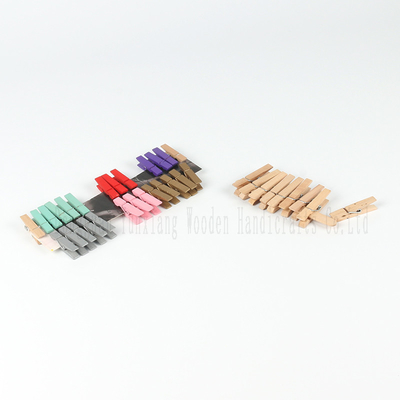satın al Mini Renkli Ahşap Fotoğraf Klipleri Duvar Dekorasyonu, Parti ve DIY Projeleri için Çok Renkli El İşlemi Kıyafetleri online manufacture