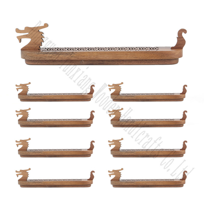 kaufen Handgefertigter Aromaölbrenner aus Holz, Drachenboot-Design Online-Herstellung