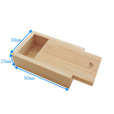 Custom Mini houten cadeaubon houten zeepdoos voor cadeau verpakking bamboe hoesje voor USB