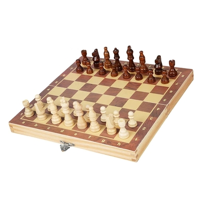 Schaken voor volwassenen Kinderen Houten vouwbaar schaakbord Tafelbord Schaken Spelletje Set