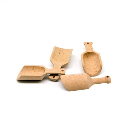 Houten badzoutpot Onverfde houten potpotpot Lepel Gebruik voor thee Graan koffie